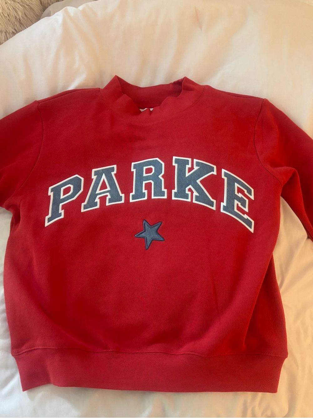 NEW Parke Coastal Star Varsity Mockneck in Sail❤️🩵